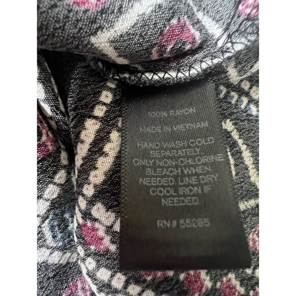 Express Womens Sz S Paisley Long Slv Career Workwear Dress Keyhole Neckline NEW - Picture 11 of 12